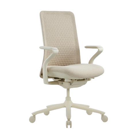 Desky Pro Ergonomic Mesh Chair No Headrest Wheat