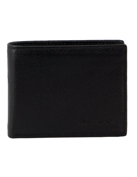 Pierre Cardin Men's Rustic Leather RFID Wallet - Black
