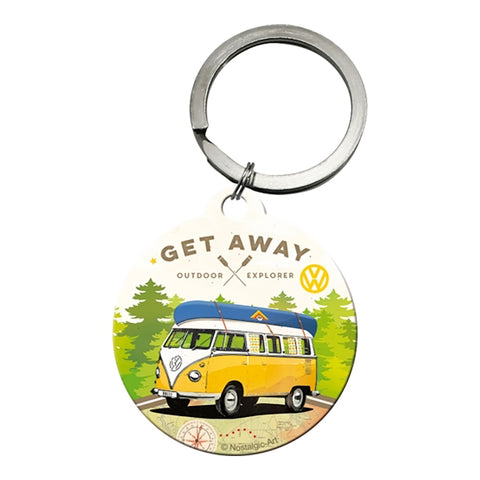 Nostalgic-Art Keyring Round VW Lets Get Away 7.5x4x0.3cm