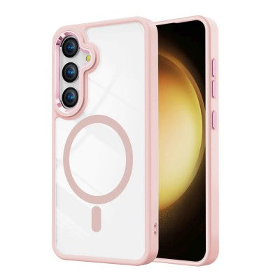Redefine Clear Case with Metal Lens for Samsung Galaxy S25 Plus - Pink