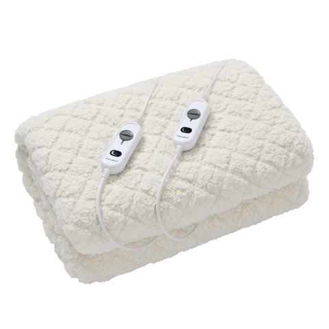 Dreamaker Pinsonic Quilted Sherpa Fleece Electric Blanket [Double]