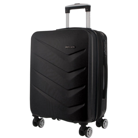 Pierre Cardin Travel Cabin Suitcase Hard-Shell Luggage Bag 49L/54cm (Black)