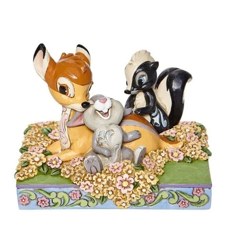 Jim Shore Disney Traditions - Bambi and Friends in Flowers - Childhood Friends