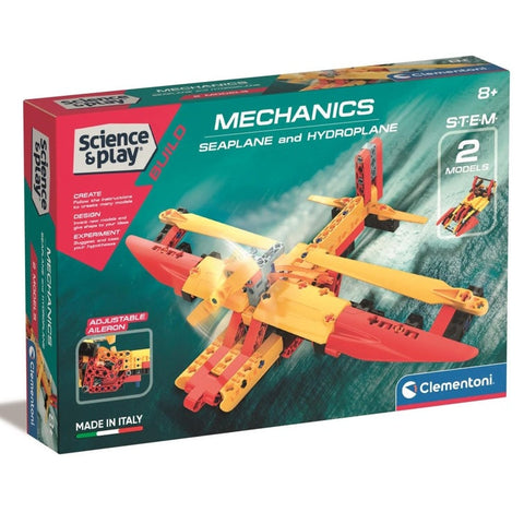 Clementoni Science & Play Mechanical - Mechnaical Lab Seaplane & Hydroplane Toy