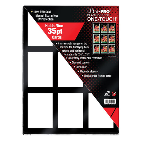 Ultra Pro 35PT 9-Card Black Border UV ONE-TOUCH Magnetic Holder