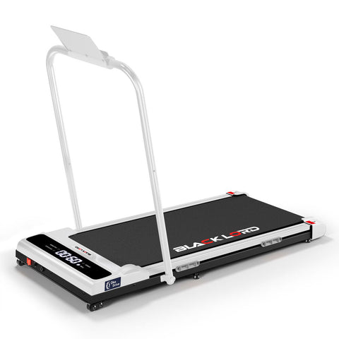 BLACK LORD Treadmill Electric Walking Pad Incline Brushless Motor Foldable (White)