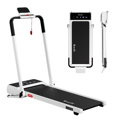 Everfit Walking Pad Treadmill with Handle 3 in 1 20% Auto Incline 40cmWhite