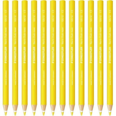 Staedtler Noris Club Maxi Learner Coloured Pencils Pack 12 (Yellow)