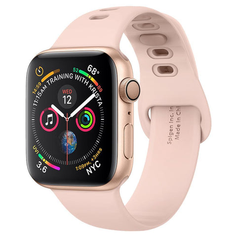 Spigen Apple Watch 49mm 46mm 45mm 44mm 42mm Silicone Fit Band (Rose Gold)