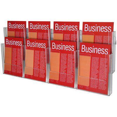 Esselte Brochure Holder Wall System 2 Tier 8 X A4