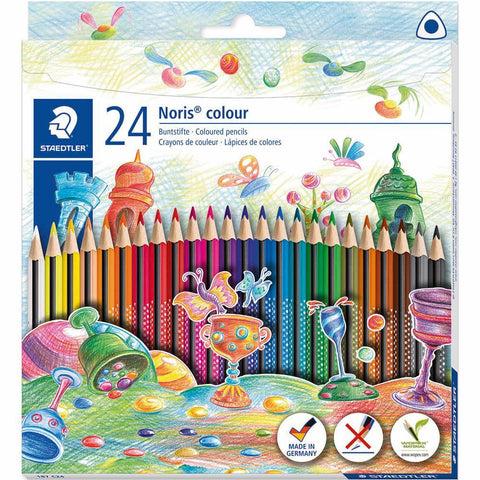 Staedtler Noris Colour Triangular Colouring Pencils Box 24