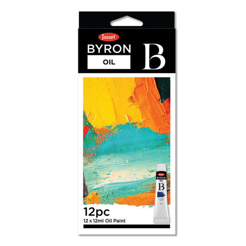 Jasart 12pc Byron 12ml Oil Paint Art/Craft Canvas Colouring/Painting Tube Set