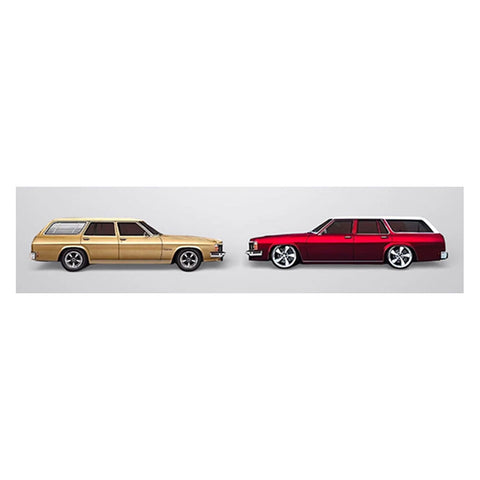 OZ Wheels 1:64 FSD Hauling Kids & Ripping Skids Holden HJ Wagon & HJ Custom Set