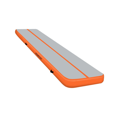 Powertrain 3m x 1m Air Track Inflatable Gymnastics Mat (Orange/Grey)