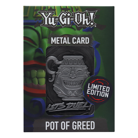 Fanattik Yu-Gi-Oh! Limited Edition Pot of Greed Metal Card