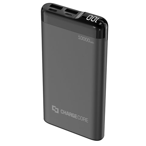 Laser 10000mAh Power Bank with LED Display (Black)
