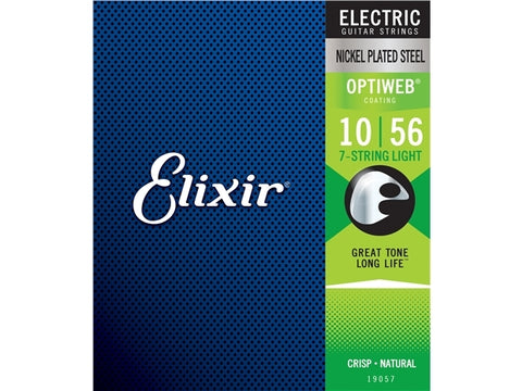 Elixir #19057 Electric Guitar 7 Strings Optiweb Steel 10-56 Light
