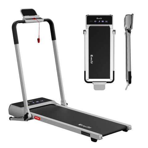 Everfit 3 in 1 Walking Pad Treadmill 20% Auto Incline Under Desk Foldable Treadmills for Home With 40cm Wide Belt Silver