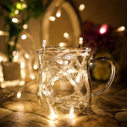 Lexi Lighting Battery Operated 400 LED String Light Clear Cable - Warm White