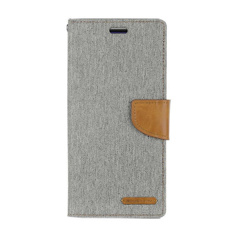 Goospery Canvas Diary for iPhone 14 Pro Max - Grey