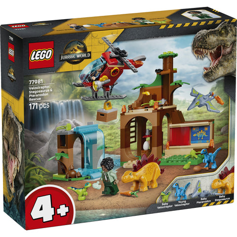 LEGO 77981 Velociraptor Stegosaurus & Pteranodon Rescue - Jurassic World