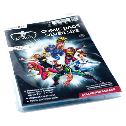 Ultimate Guard Comic Bags Silver Size 100ct