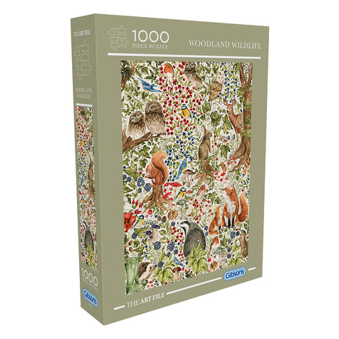 Gibsons 1000pc Art File Woodland Wildlife Puzzle