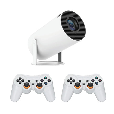 Laser Retro Gaming Projector 50 Games with 2 Controllers (White)