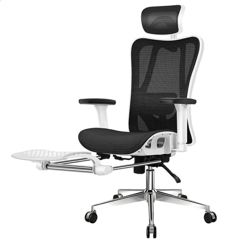 ALFORDSON Ergonomic Office Chair Mesh Executive Seat Work Computer (White Black)