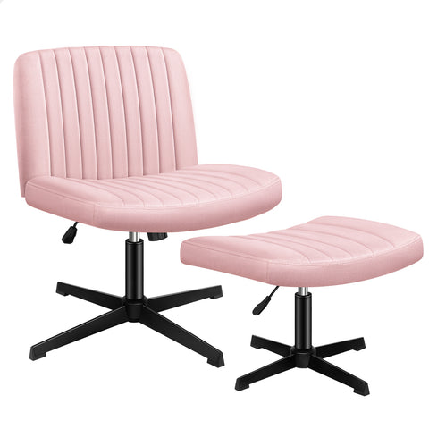 ALFORDSON Office Chair Computer Executive Seat Work Ottoman Velvet (Pink)