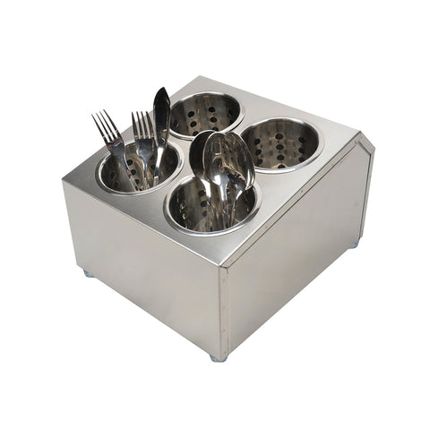 SOGA Stainless Steel Conical Cutlery Holder with 4 Holes
