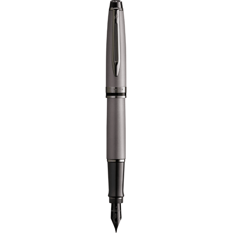Waterman Expert Lacquer Ruthenium Trim Fountain Pen Gift Box (Metallic Silver)