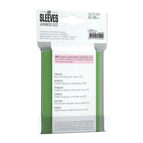 Gamegenic Just Sleeves Japanese Size (Green)