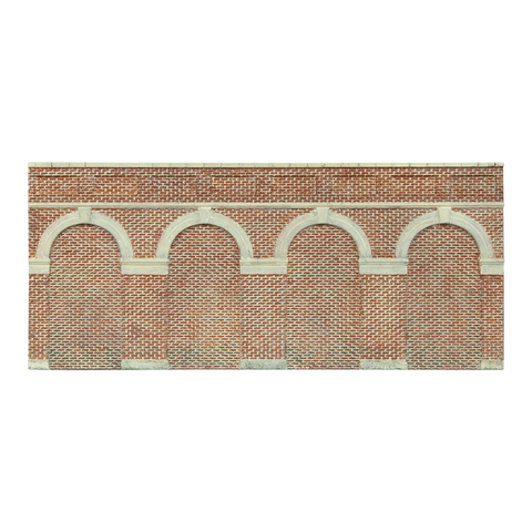Hornby Mid Level Arched Retaining Walls X2 Red Brick