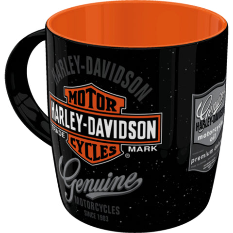 Nostalgic-Art Ceramic Mug Harley-Davidson Genuine Logo Retro Design 330ml