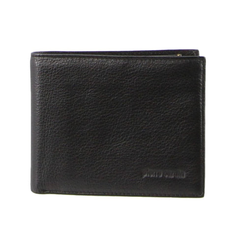 Pierre Cardin Men's Italian Leather Protected RFID Card Holder/Wallet Black