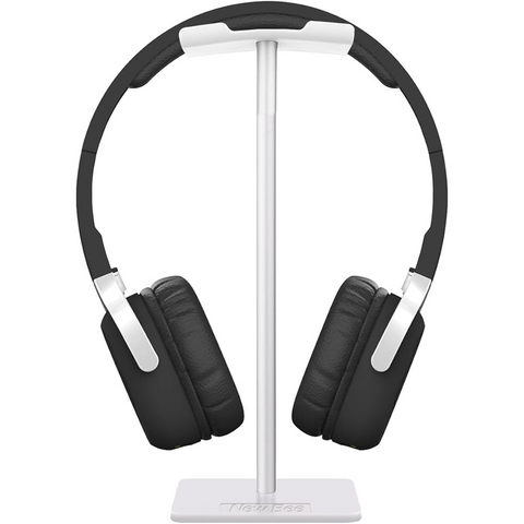 New Bee Headphone Stand with Aluminum Support Bar (Silver)