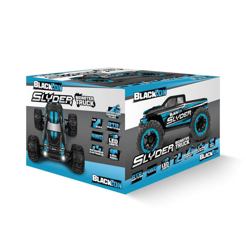 Blackzon 1/16 Slyder MT 4WD Electric RC Monster Truck - Blue