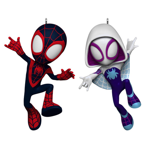 Marvel, Spidey and His Amazing Friends, Spin and Ghost-Spider - 2025 Hallmark Keepsake Christmas Ornament