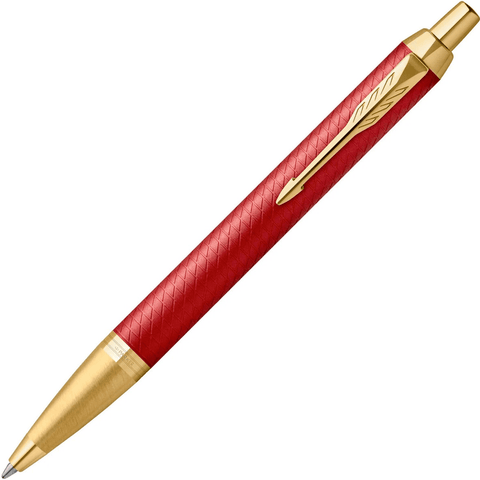Parker IM Premium Ballpoint Pen Trim Retractable Gift Box (Red Gold)