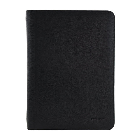 Pierre Cardin Unisex Leather A4 Business Notepad/Folio Case Black