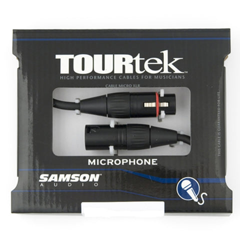 TourTek XLR Microphone Cable Male to Female Connector 1.83m (Black)
