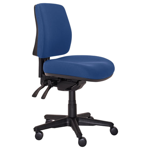 Buro Roma 3 Lever Mid Back With Seat Slide Without Arms Navy