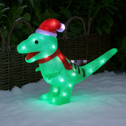 Lexi Lighting Acrylic T. Rex Christmas Lights