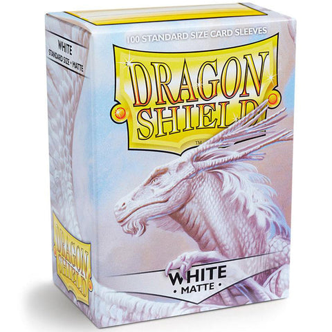 Arcane Tinmen Dragon Shield Standard 100ct Matte White Sleeves 63x88mm