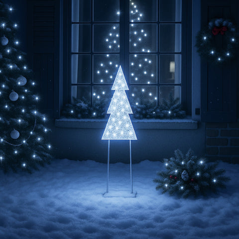 Lexi Lighting 2D Mesh Christmas Tree with twinkle LED - White -  Small