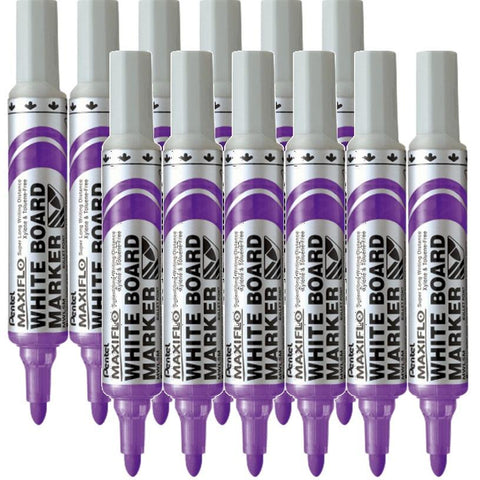 Pentel Maxiflo Whiteboard Marker Bullet Point 2.1mm (Violet Purple) [Box 12]