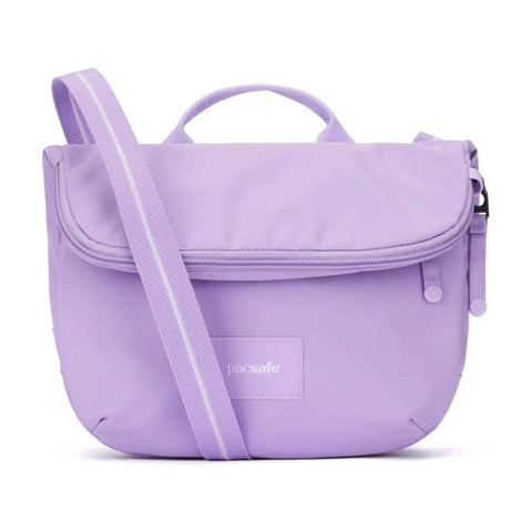 Pacsafe Go Anti-Theft RFID Blocking Expandable Saddle Crossbody Bag Lavender