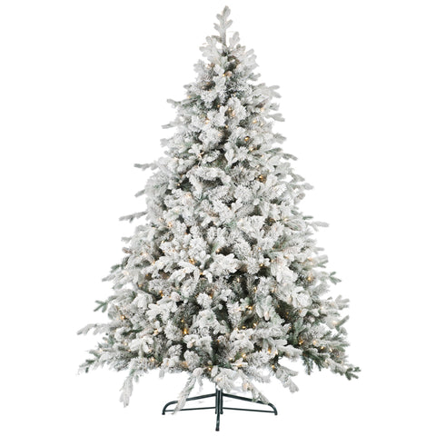Christabelle 9ft Christmas Tree with Twinkle Lights- Snowy Dorchester