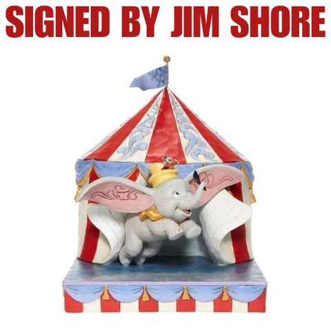 Jim Shore Disney Traditions - Dumbo Flying out of Tent Scene - Over the Big Top (Signed by Jim Shore)